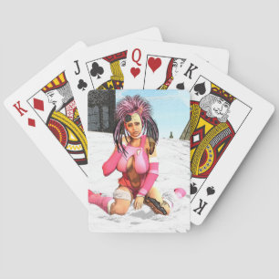 Sci Fi Female Cyborg Playing Cards