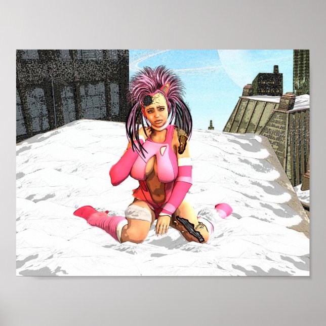 Sci Fi Female Cyborg Poster (Front)