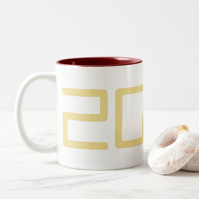 Sci-Fi Geek Nerd 2025 New Year Coffee Tea Milk Mug (With Donut)