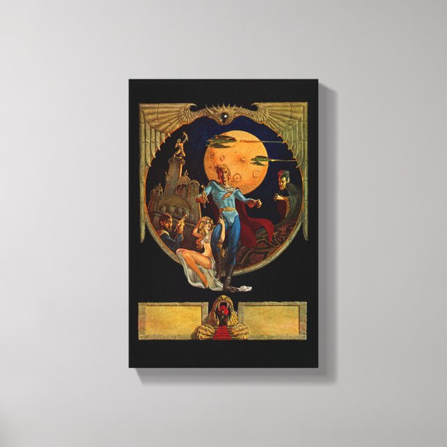 Sci-Fi Hero Stretched Canvas Print (Front)