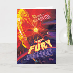 Sci-Fi Horror Movie Ad, Flares Of Fury Card