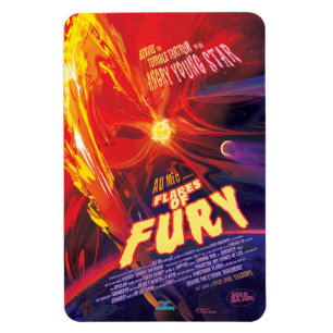Sci-Fi Horror Movie Ad, Flares Of Fury Magnet