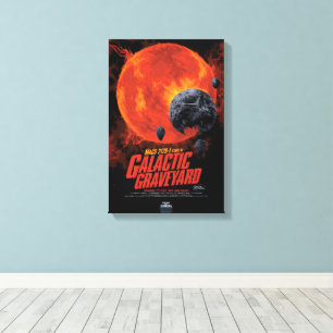 Sci-Fi Horror Movie Ad, Galactic Graveyard Canvas Print