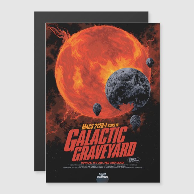 Sci-Fi Horror Movie Ad, Galactic Graveyard Magnetic Invitation (Front/Back)