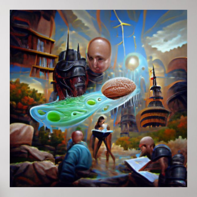 Sci fi imagination artwork poster digital art (Front)