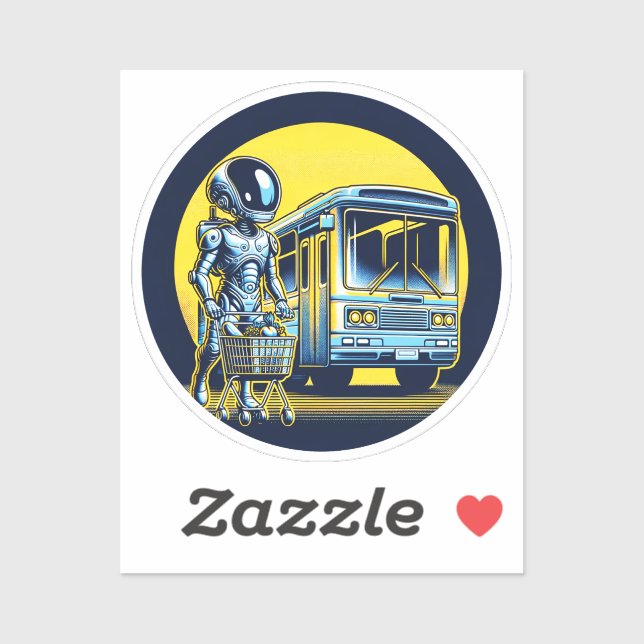 Sci-Fi in Daily Life Sticker - Funny Alien & Robot (Sheet)