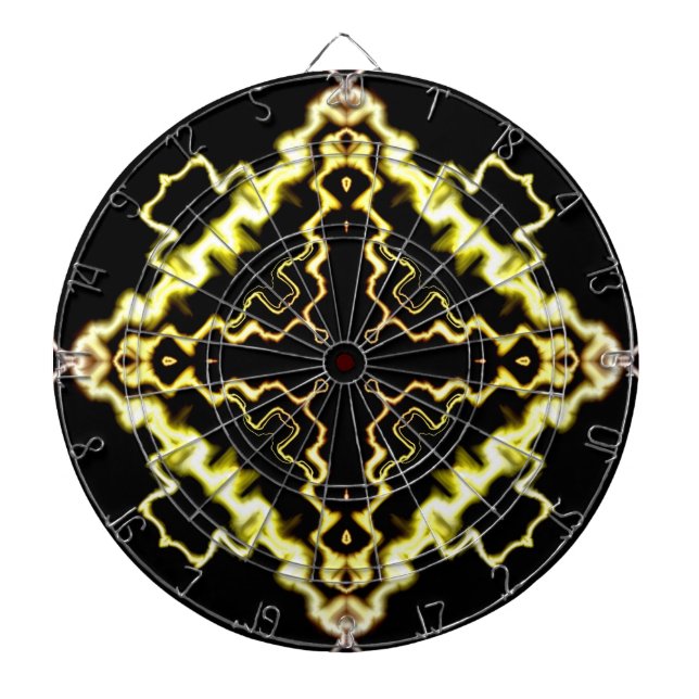 Sci-Fi Light abstract art Dartboard (Front)