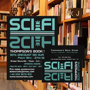 Sci-Fi Logo, Book Store Business Card