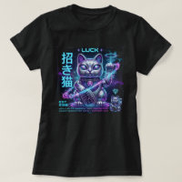 Sci-Fi Lucky Cat Maneki Neko Cosmic Charm Graphic
