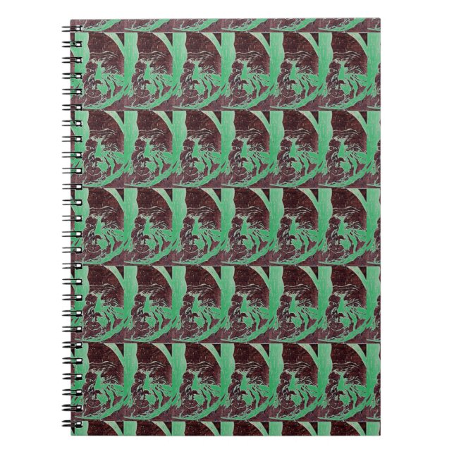 Sci-Fi "Lunar Landscape" the man in the moon       Notebook (Front)