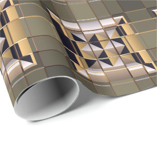 Sci-Fi Metal Pattern 6 Wrapping Paper Options