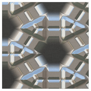 Sci-Fi Metal Patterns 2 Custom Fabric