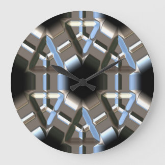 Sci-Fi Metal Patterns 2 Wall Clocks