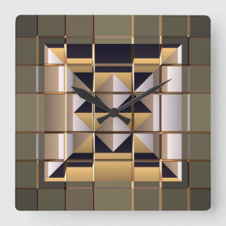 Sci-Fi Metal Patterns 6 Wall Clocks