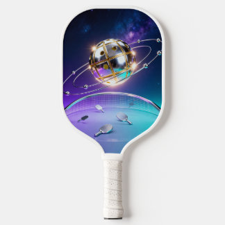 Sci-Fi Metallic Pickleball Orbital Core – Galaxy O Pickleball Paddle