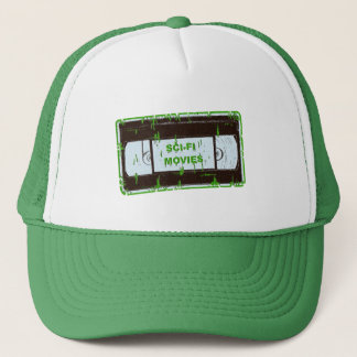Sci-Fi-Movies Black & Green Non Black Square Trucker Hat
