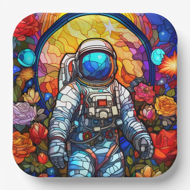 Sci Fi Outer Space  Paper Plate (Front)