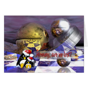 Sci-fi penguins card