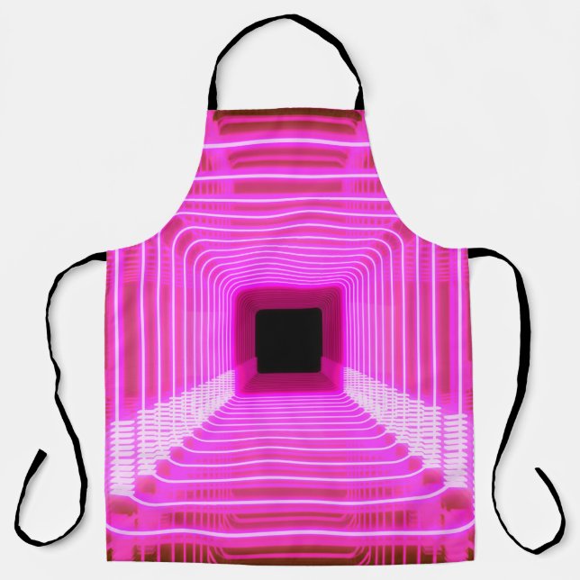 Sci-Fi Retro 3D: Pop Art Illustration Apron (Front)