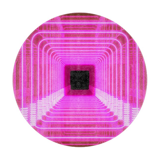 Sci-Fi Retro 3D: Pop Art Illustration Cutting Board (Front)