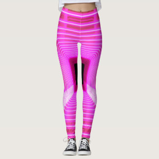 Sci-Fi Retro 3D: Pop Art Illustration Leggings