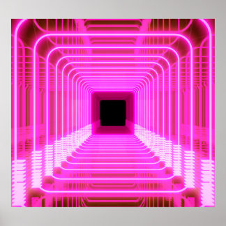 Sci-Fi Retro 3D: Pop Art Illustration Poster