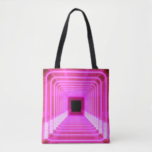Sci-Fi Retro 3D: Pop Art Illustration Tote Bag