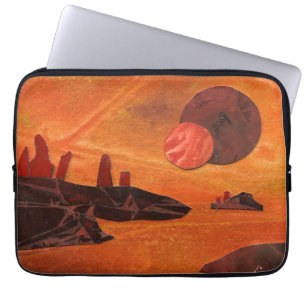 Sci-Fi "Seas of Fire" double suns, lava seas Laptop Sleeve