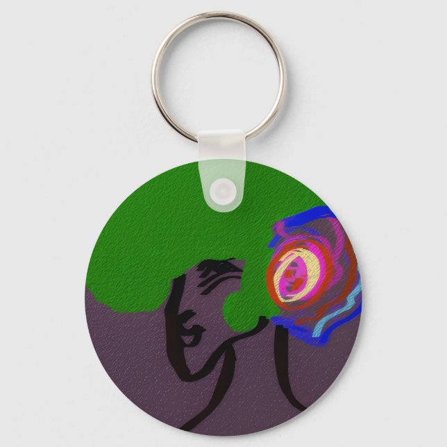 Sci-fi Seashell Creature Keychain (Front)