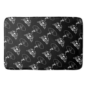 Sci-Fi smart animals "Hungry Frog Dreams" Bath Mat