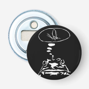 Sci-Fi smart animals "Hungry Frog Dreams" Bottle Opener