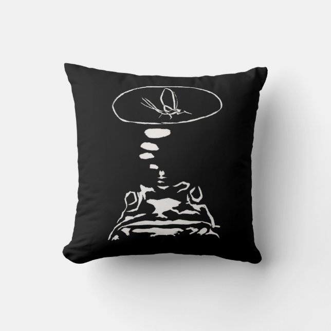 Sci-Fi smart animals "Hungry Frog Dreams"         Cushion (Front)