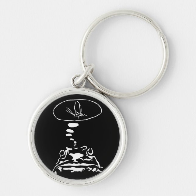 Sci-Fi smart animals "Hungry Frog Dreams"          Key Ring (Front)
