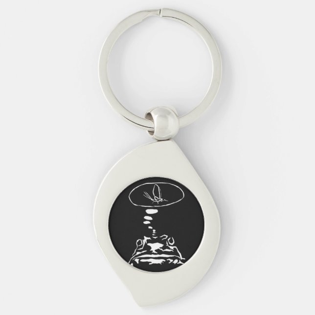 Sci-Fi smart animals "Hungry Frog Dreams"          Key Ring (Front)