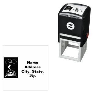 Sci-Fi smart animals "Hungry Frog Dreams"          Self-inking Stamp