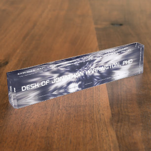 Sci-Fi Star Explosion Custom Name Plate