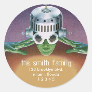 Sci-Fi Svengali Address Label Stickers