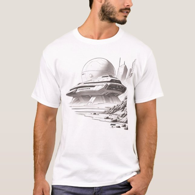 Sci-Fi T-shirt Traversing the Universe 01 E Front (Front)