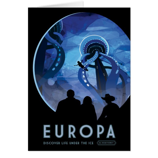 Sci-Fi Travel Ad, Moon Europa (Front)