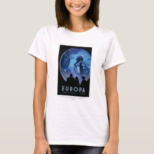 Sci-Fi Travel Ad, Moon Europa T-Shirt