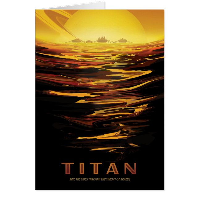 Sci-Fi Travel Ad, Moon Titan (Front)