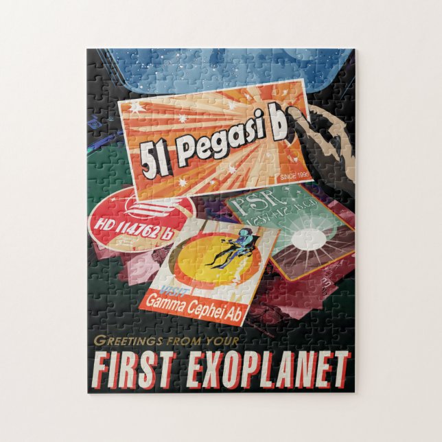 Sci-Fi Travel Ad, Planet 51 Pegasi b Jigsaw Puzzle (Vertical)