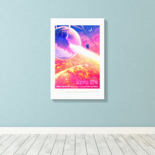 Sci-Fi Travel Ad, Planet 55 Cancri e Canvas Print
