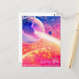 Sci-Fi Travel Ad, Planet 55 Cancri e Postcard