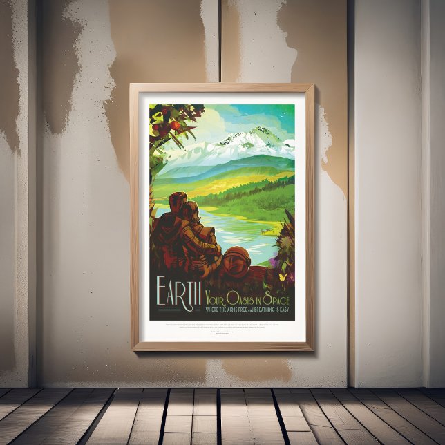 Sci-Fi Travel Ad, Planet Earth Photo Print (Creator Uploaded)