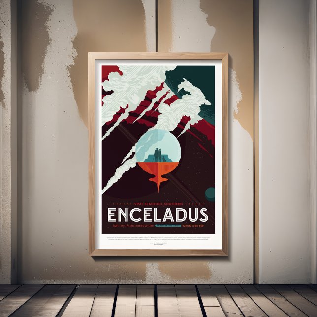 Sci-Fi Travel Ad, Planet Enceladus Poster (Creator Uploaded)