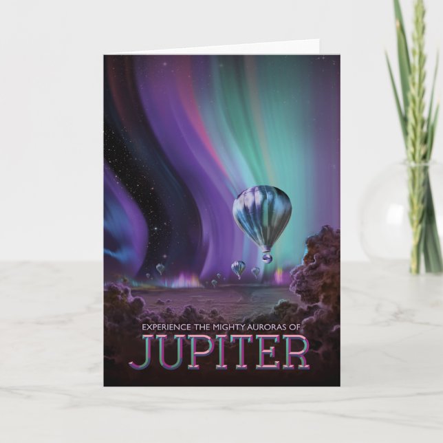 Sci-Fi Travel Ad, Planet Jupiter Card (Front)