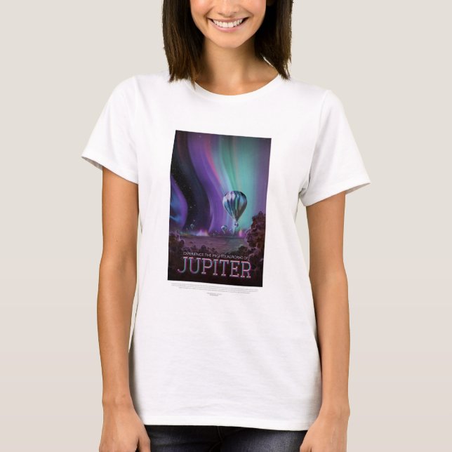 Sci-Fi Travel Ad, Planet Jupiter T-Shirt (Front)
