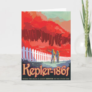 Sci-Fi Travel Ad, Planet Kepler-186f Card