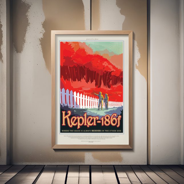 Sci-Fi Travel Ad, Planet Kepler-186f Photo Print (Creator Uploaded)